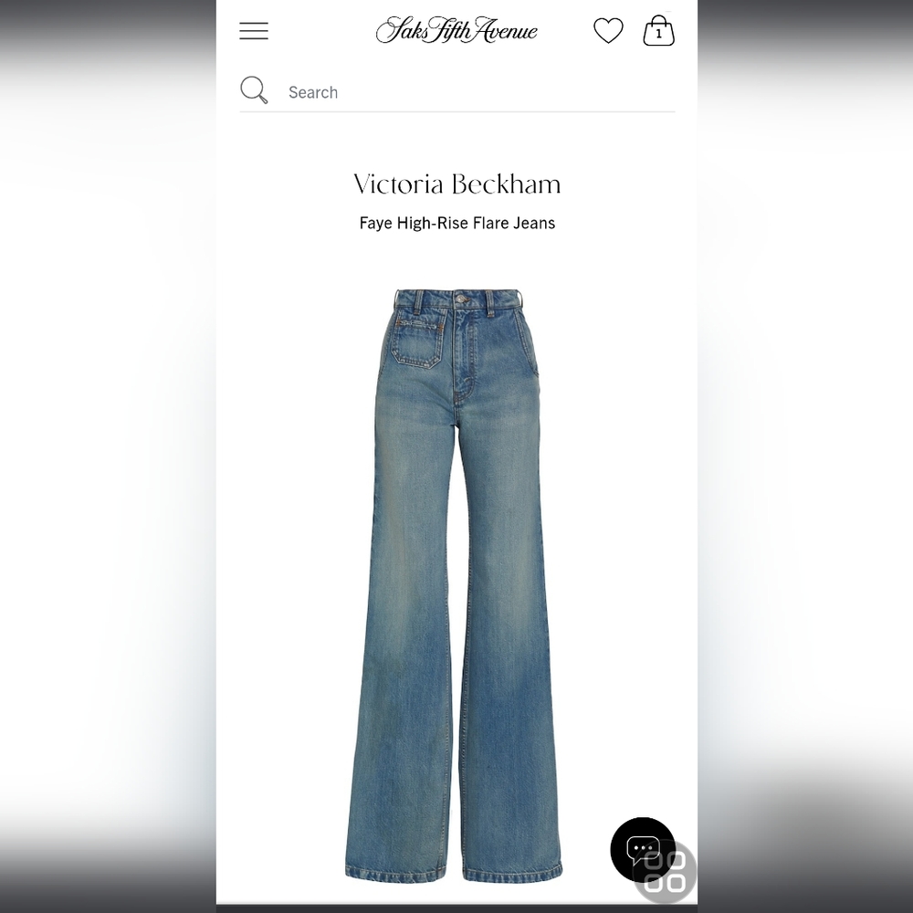 Victoria Beckham Faye Denim Jeans - Picture 3 of 10